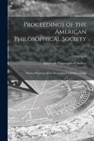 Proceedings of the American Philosophical Society: Held at Philadelphia for Promoting Useful Knowledge; v.1 1838-1840 1015081150 Book Cover