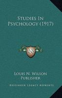 Studies In Psychology 1167003640 Book Cover