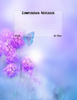 Composition Notebook: Cute Butterfly College Ruled Multi-Purpose Handwriting Story Telling Blank Line Journal For Kids and Adults - Purple (Butterflies on a Cute Journal) 1696351278 Book Cover