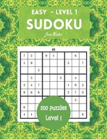 200 Sudoku Puzzles Easy Level 1: Brain Games For Adults, 9x9 Large Print B08R4L7DKY Book Cover
