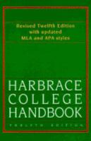 Harbrace College Handbook 4th Edition 0155033379 Book Cover