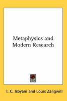 Metaphysics and Modern Research 1162737034 Book Cover