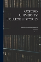 Oxford University College Histories: Merton 1018030018 Book Cover