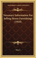 Necessary Information For Selling House Furnishings 1120652472 Book Cover