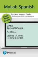 MySpanishLab with Pearson eText -- Access Card -- for ¡Anda! Curso intermedio (one semester access) (3rd Edition) 0134245946 Book Cover