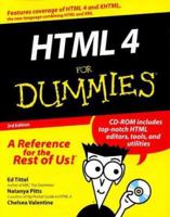 HTML 4 for Dummies 0764503316 Book Cover