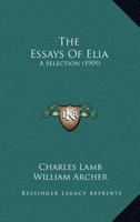 Essays of Elia 1016102836 Book Cover