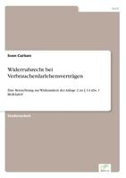 Widerrufsrecht Bei Verbraucherdarlehensvertragen 3656953082 Book Cover