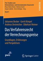 Das Verfahrensrecht Der Verrechnungspreise: Grundlagen, Erfahrungen Und Perspektiven 3658163615 Book Cover