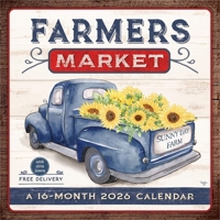 Farmer's Market 2026 12 X 24 Inch (Hanging) Monthly Square Wall Calendar Featuring the Artwork of Mollie B. Plastic-Free 1773728709 Book Cover