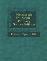 Novalis ALS Philosoph 1017477698 Book Cover