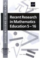 Recent Research in Mathematics Education 5-16 0113500491 Book Cover