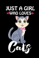 Just A Girl Who Loves Cats: Wide Ruled Composition Notebook Journal for kids, Girls 1676483357 Book Cover