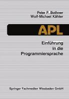 Einfuhrung in Die Programmiersprache APL 3528046929 Book Cover