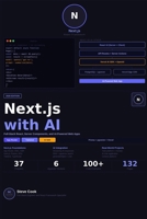 Next.js with AI: A Complete Beginner's Guide to Next.js, Full-Stack React Development, and AI-Powered Web Applications B0H41SX8XW Book Cover