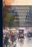 La Proprietà Artistica E L'editto Pacca Innanzi Ai Magistrati 1022731955 Book Cover
