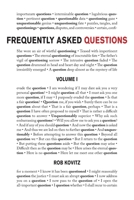 Frequently Asked Questions, Volume 1 1927923182 Book Cover