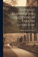 Students' Readings and Questions in English Literature 1021713384 Book Cover