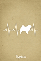 Tagebuch: Beiges liniertes Chow Chow Hunde Journal Herzschlag ca DIN A5 weiß liniert 110 Seiten (German Edition) 1650222912 Book Cover