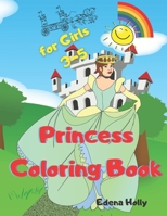 Princess Coloring Books for Girls 3-5 ages: best gift -Large 8.5 x 11 pages. B08NF32F5F Book Cover