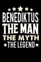 Notizbuch: Benediktus The Man The Myth The Legend (120 gepunktete Seiten als u.a. Tagebuch, Reisetagebuch oder Projektplaner für Vater, Ehemann, ... Bruder, Onkel und mehr) (German Edition) 1696924901 Book Cover
