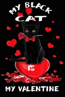 Black Cat: valentine Day Notebook Gift Lined Journal / Notebook, 120 Pages, 6x9, Soft Cover, Matte Finish 1660268702 Book Cover