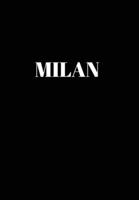 Milan: Hardcover Black Decorative Book for Decorating Shelves, Coffee Tables, Home Decor, Stylish World Fashion Cities Design 1951373146 Book Cover