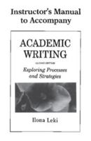 Academic Writing Instructor's Manual 0521657679 Book Cover
