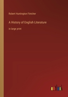 A History of English Literature: in large print 3368363646 Book Cover