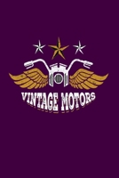 Vintage Motors: Vintage American Motorcycle Gift For Indian Old Biker Motorcycle Motorbike Bikers Distressed Style Journal 6" x 9"(15.24 x 22.86 cm), 120 Pages (Motorcycle Themed Book) 165047721X Book Cover