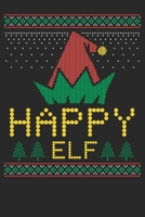 Gift Notebook: Christmas Happy Elf 6x9 Dot Grid 120 Pages 1709931310 Book Cover