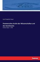 Pommersches Archiv Der Wissenschaften Und Des Geschmacks 3742885413 Book Cover