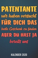 Kalender 2020: Patentante A5 Kalender Planer für ein erfolgreiches Jahr - 110 Seiten (German Edition) 1673006639 Book Cover