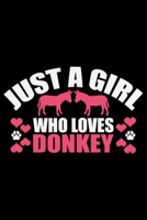 Just a Girl Who Loves DONKEY: Cool DONKEY Journal Notebook - Gifts Idea for DONKEY Lovers Notebook for Men & Women. 1660942950 Book Cover