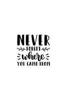 Never Forget Where You Came From: Weekly Planner 2020, Organizer With Notes, Great Productivity Gift For Busy Professionals, New Employees, Workplace Office Gift 1673659942 Book Cover