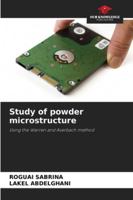 Study of powder microstructure: Using the Warren and Averbach method 6203905186 Book Cover