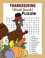 Thanksgiving Word Search Puzzle: 500 Word List Puzzles To Celebrate Thanksgiving and Fall Season I Holiday Fun and Gift for Puzzle Lovers. B08M8HF47M Book Cover