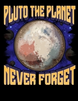 Pluto The Planet Never Forget: Pluto the Planet Never Forget Blank Sketchbook to Draw and Paint (110 Empty Pages, 8.5 x 11) 1671502981 Book Cover