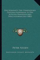 Der Nominativ Der Verbundenen Personalpronomen in Den Franzosischen Sprachdenkmalern 1274174236 Book Cover