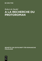 A La Recherche Du Protoroman 3484522755 Book Cover