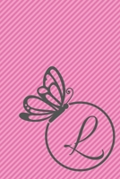 L: Initial L Monogram Notebook Journal Gift Circular Butterfly design 1673790127 Book Cover