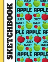 Sketchbook: Funky Apple Fruit Print - Sketchbook Drawing Pad for Kids and Teens 1082411388 Book Cover