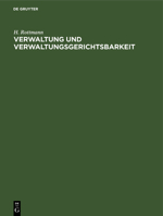 Verwaltung und Verwaltungsgerichtsbarkeit 3112689771 Book Cover