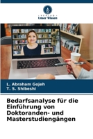Bedarfsanalyse für die Einführung von Doktoranden- und Masterstudiengängen 6207621328 Book Cover
