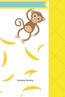 Swinging Monkey Banana Lined Blank Animal Lovers Journal Notebook Diary for Girls and Women 167673077X Book Cover