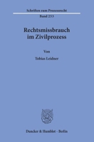 Rechtsmissbrauch Im Zivilprozess 3428156420 Book Cover