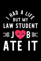 I Had A Life But My Law Student Job Ate It: Hilarious & Funny Journal for Law Student | Funny Christmas & Birthday Gift Idea for Law Student | Law Student Notebook | 100 pages 6x9 inches 1704700825 Book Cover