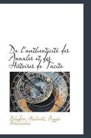 de l'Authenticit� Des Annales Et Des Histoires de Tacite - Scholar's Choice Edition 1017535914 Book Cover
