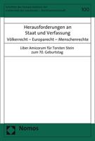 Herausforderungen an Staat Und Verfassung: Volkerrecht - Europarecht - Menschenrechte 3848713470 Book Cover