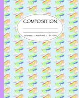 Composition: Unicorn on Clouds Composition Notebook Wide Ruled, 100 pages 1723797979 Book Cover